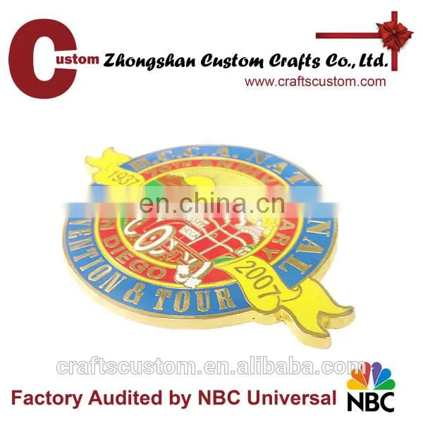 Promotional new products expert factory custom KING ARTHUR enamel badge medal