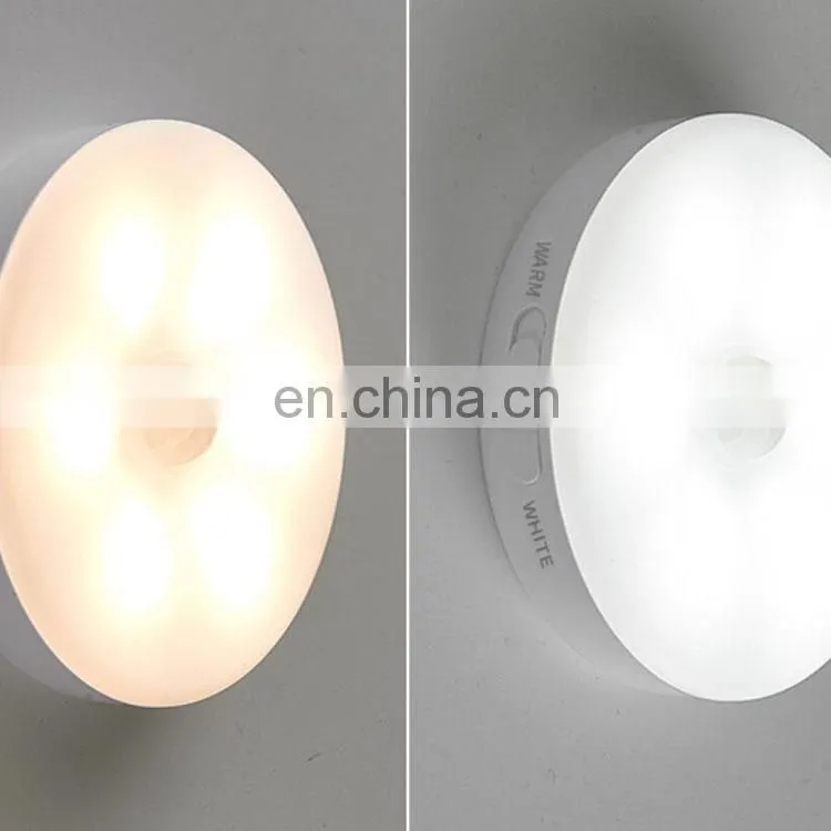 Mini Intelligent Indoor flood switch motion with rechargeable battery led sensor night light for cabinet bedroom