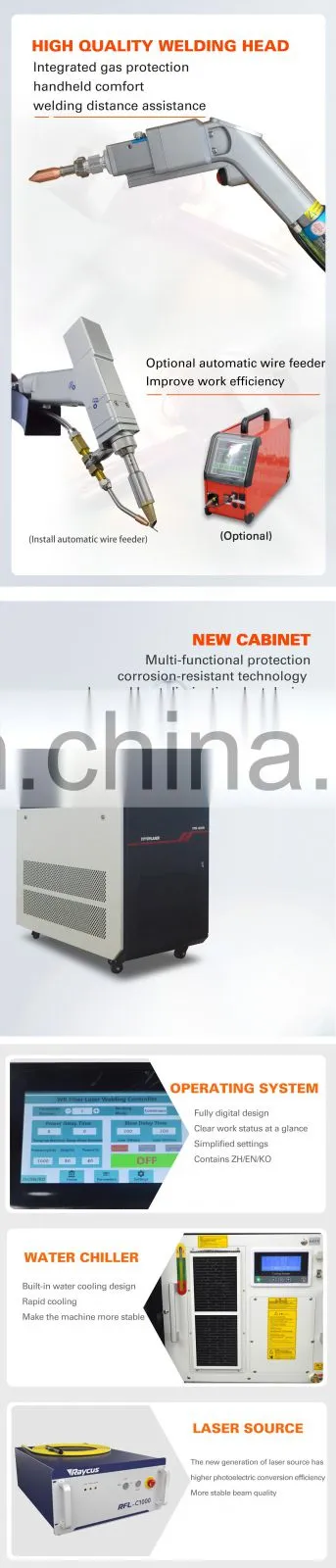 Competitive price optical fiber transmission portable handheld laser welding machine metal cnc 1000w