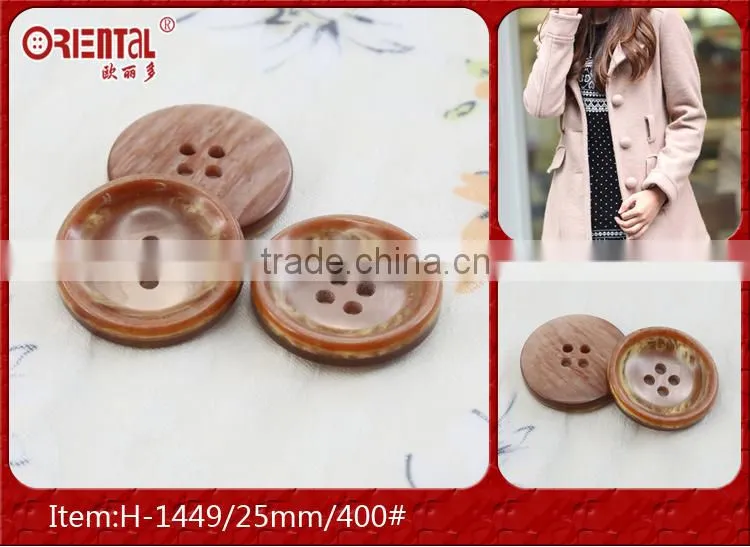 4 holes smoke plastic coat buttons