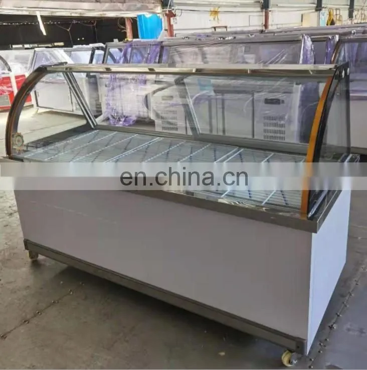 ice cream display cooler restaurant barbecue malatang refrigerator preservation frozen commercial ice cream display showcase