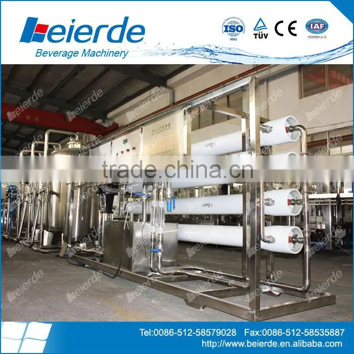 6,000 Litres per hour RO water treatment system for mineral water, CSD, juice and sparking water