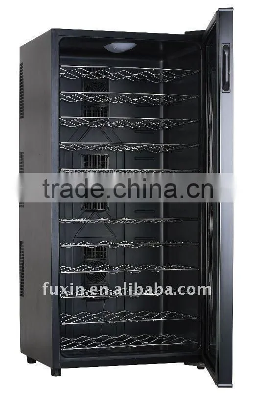 FUXIN:JC-180AFW,.Thermoelectric wine cellar hold 72 bottles/bar chiller(Aluminum Trim Door Frame).