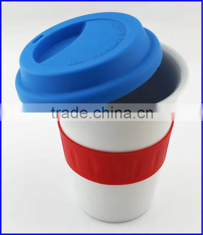 Custom Ceramic Travel Mug with Silicone Handle