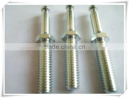 Provide the high -precision znic plated Iron shaft with M8 thraed