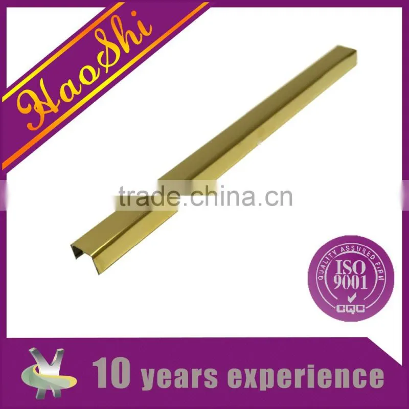 Stainless steel or Aluminum U shape type tile trim for decoration