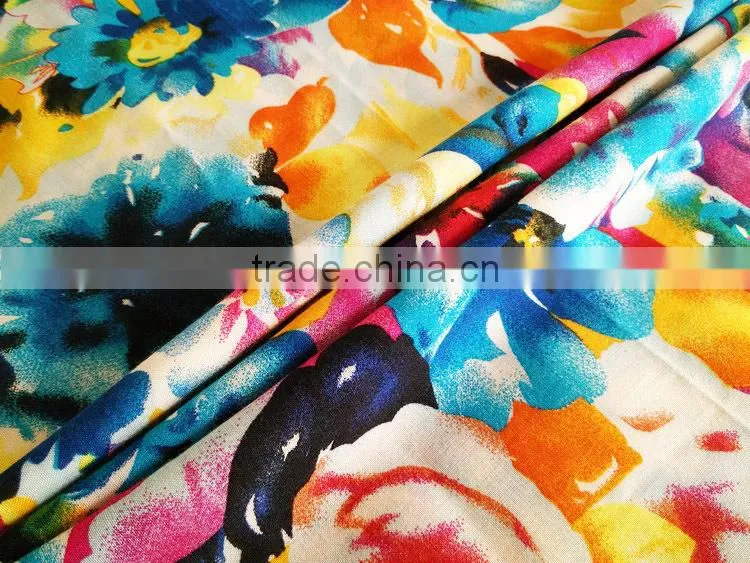 100% print rayon fabric for woman dress,garment.