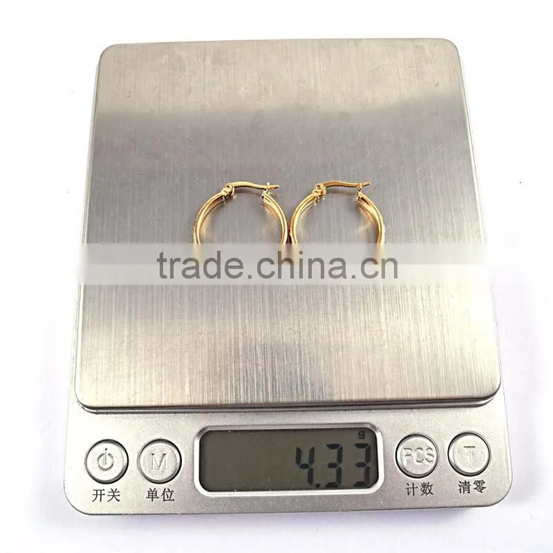 best selling stainless steel jewelry gold earrings big hoop earrings
