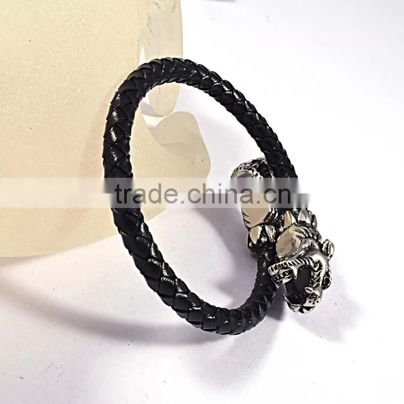 casual mens black cuff bangle bracelet mens braided leather bracelets