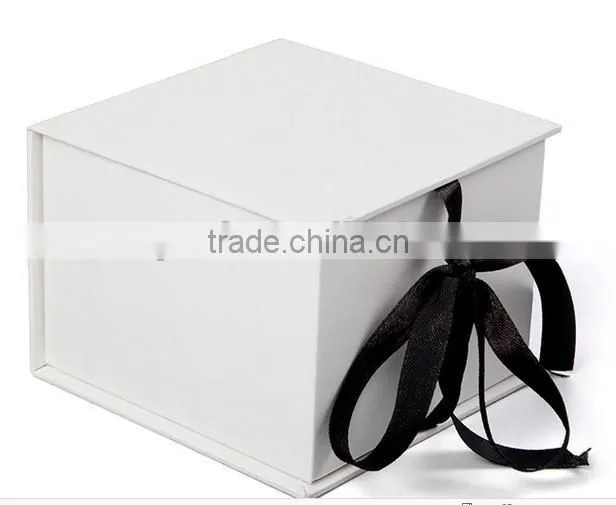 Lovely Book Watch Paper Box With Black Ribbon