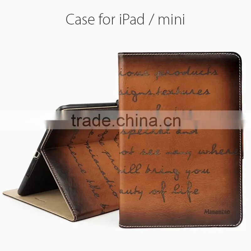 Customized size and shapes pu leather printing case for ipad 2 3 4 5