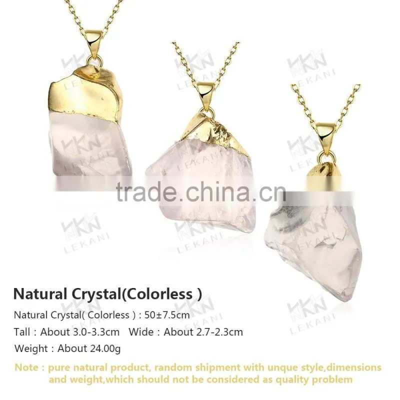 Fashion white natural crystal pendant necklace