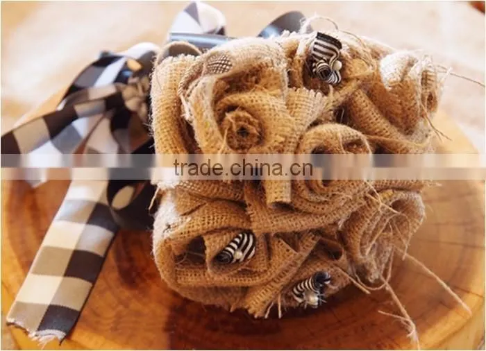 10*155CM Jute Burlap colourful simple pastoralism customized DIY decoration jute roll