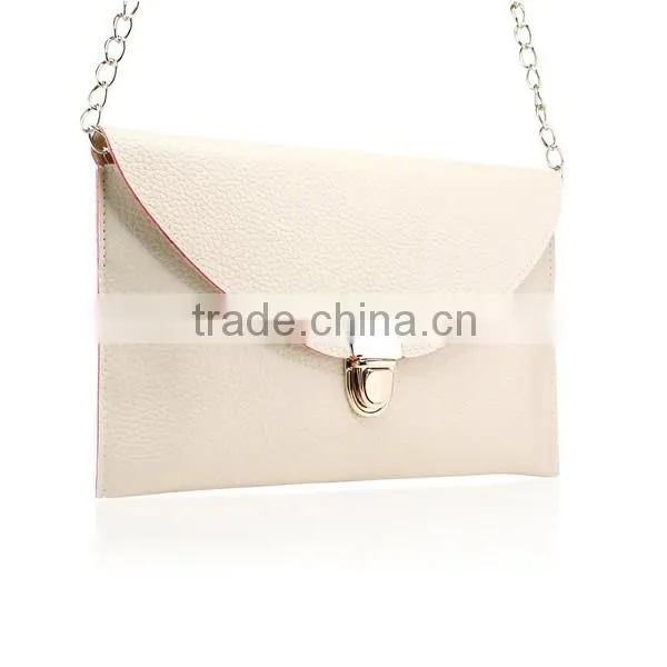 Small White Envelope Clutch Crossbody Satchel Evening Bags Leather Lady Bag