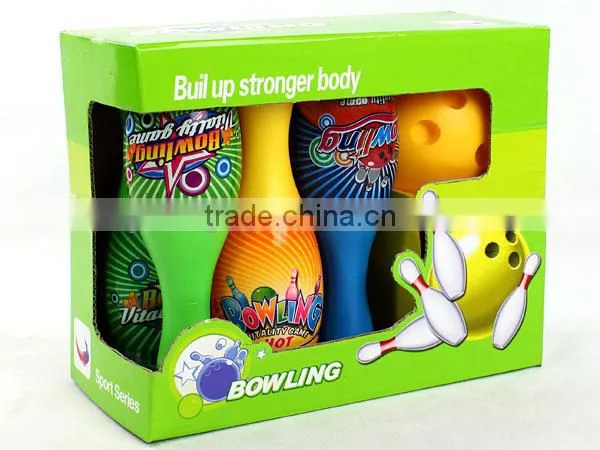 22cm Smile face bowling set sport toy for kids with 6 bottles and 1 ball