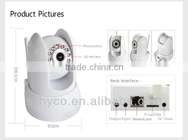 HD720P WiFi IP P2P Camera compatible for iphone android phone