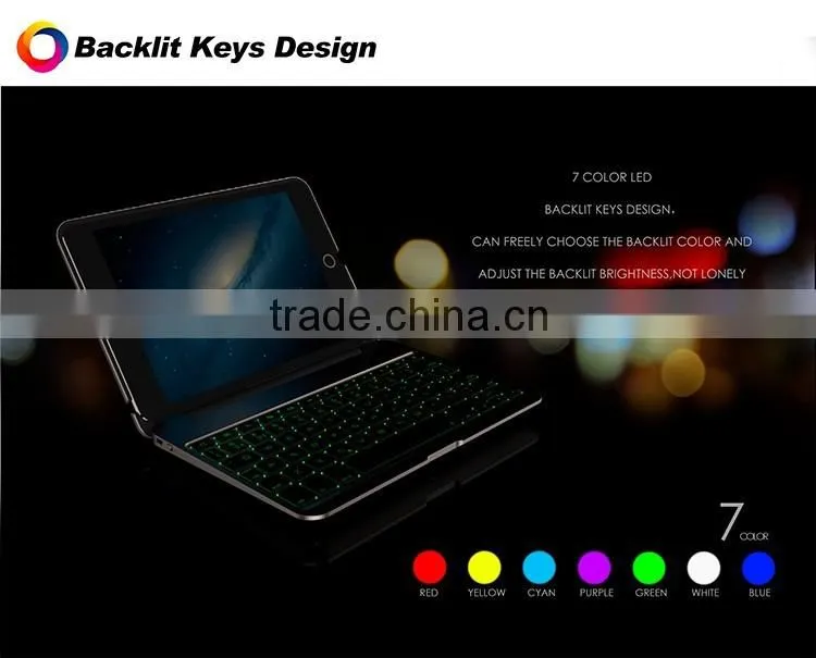 CE&FCCPassed factory supply backlit keys Bluetooth keyboard case for Min4 wireless clamshell Bluetooth keyboard case whosale