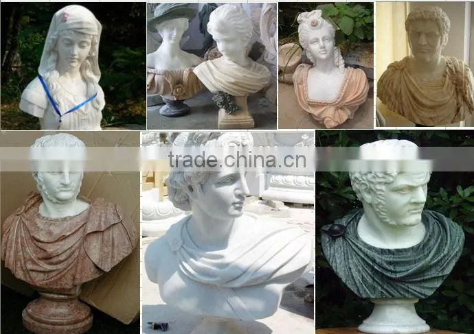 stone roman man bust sculpture