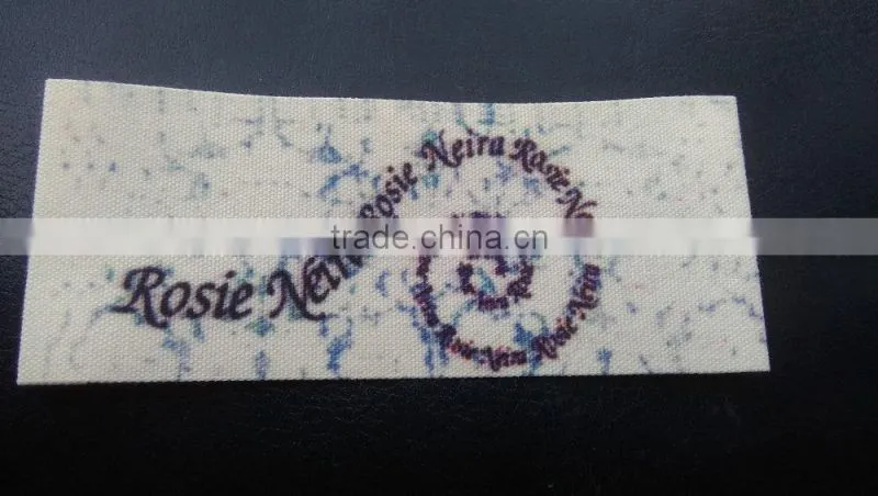 custom good quality side fold laundry label for garment