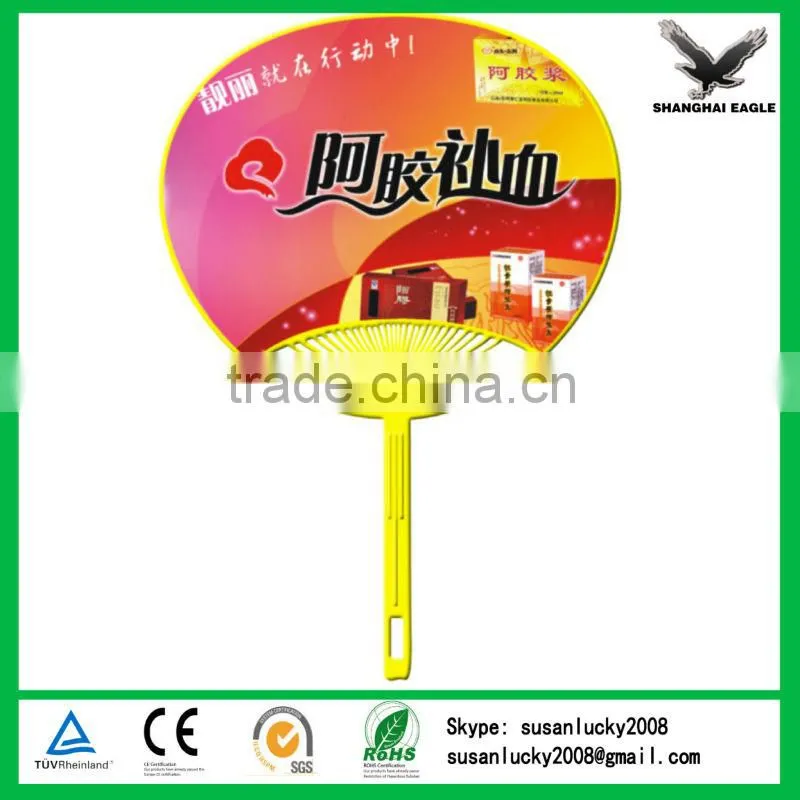 Bowling shape sport adversting printed PP fan (directly from factory)