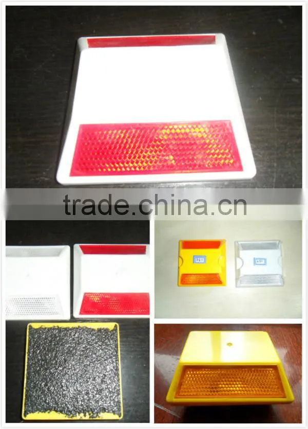 strong reflective yellow and white ceramic road stud