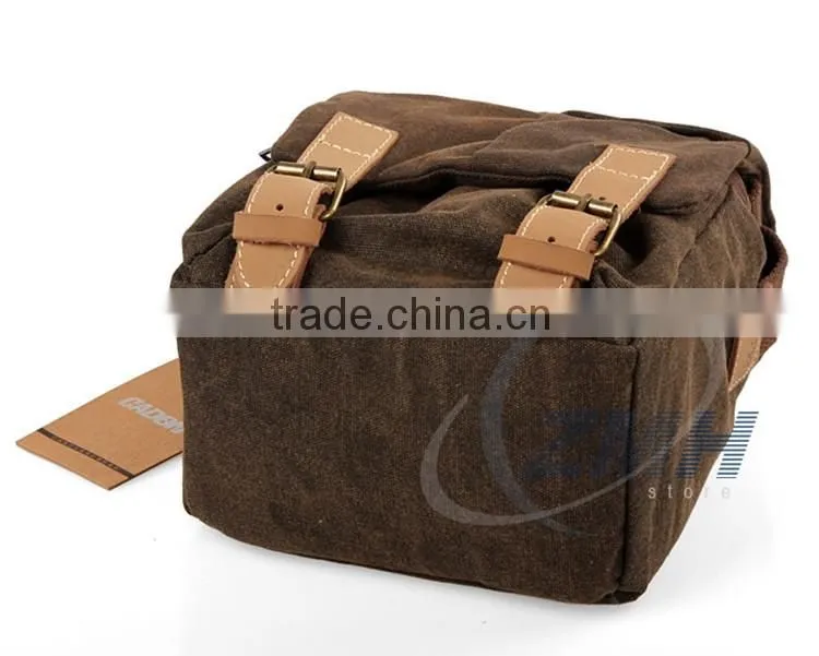 High-grade and Soft bag Canvas Material digital Sling camera bag
