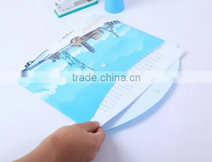 China supplier Promotions PP printing A4 plastic clear file folder