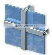 Stick glass curtain wall economic cheap facade including installation and fixing