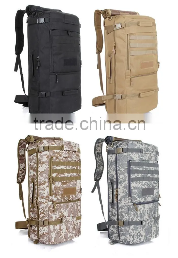 Outdoor waterproof large molle tactical military camouflage backpack