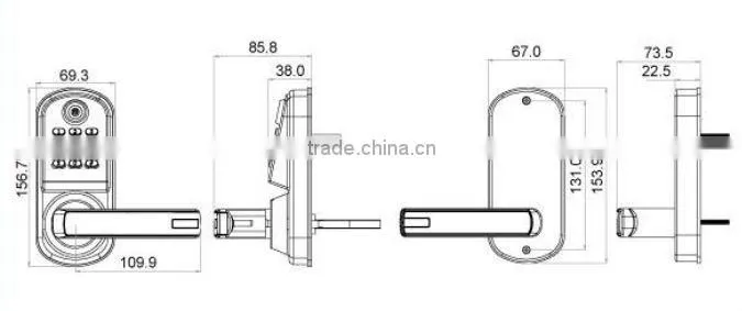 password hidden cylinder house lock LS8015TM