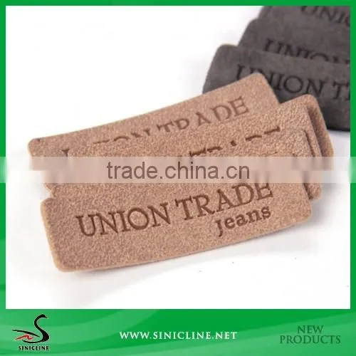Sinicline Fashion design metal jeans leather label for garments