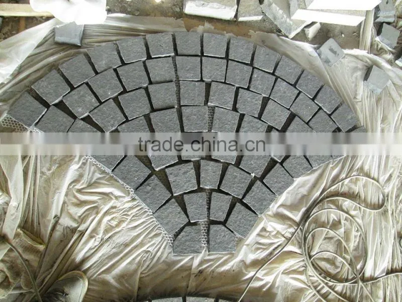 fan shape paving stone on net