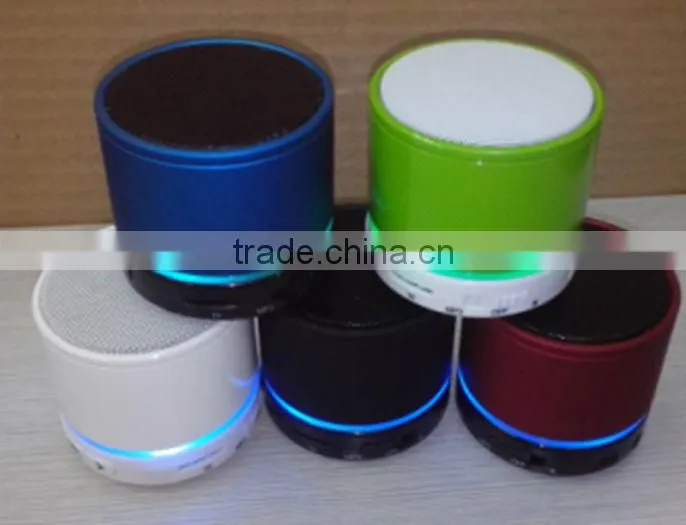 Promotional led light bluetooth speaker,SD card portable speaker with LED ring