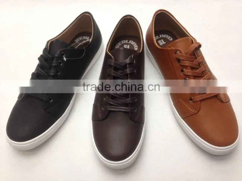 2016 fashionable factory hot sell comfortable pu sneakers men shoes made in china