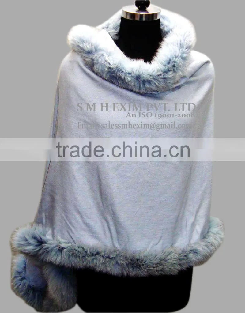 Pashmina shawls with fur