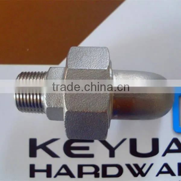 NPT threaded steel pipe fitting elbow union