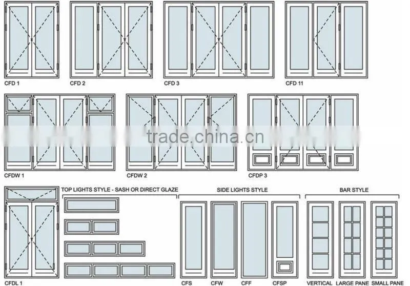 latest design wooden interior pvc doors with glass