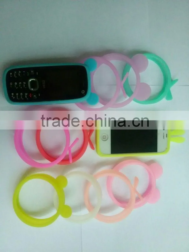 silicone Universal Luminous Wristbands Design Bumper Cases for mobile Phone