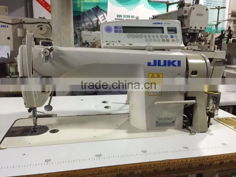 The lowest price used juki single needle 8700 series lockstitch industrial sewing machine