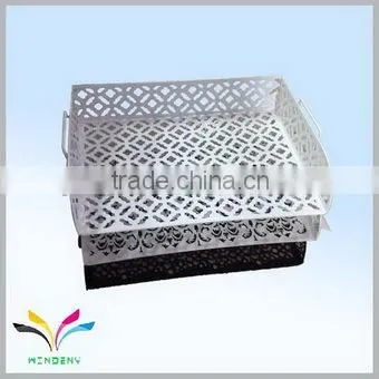 School and office stationery wholesale magazine file folder embossing wire desktop documents storage shelf