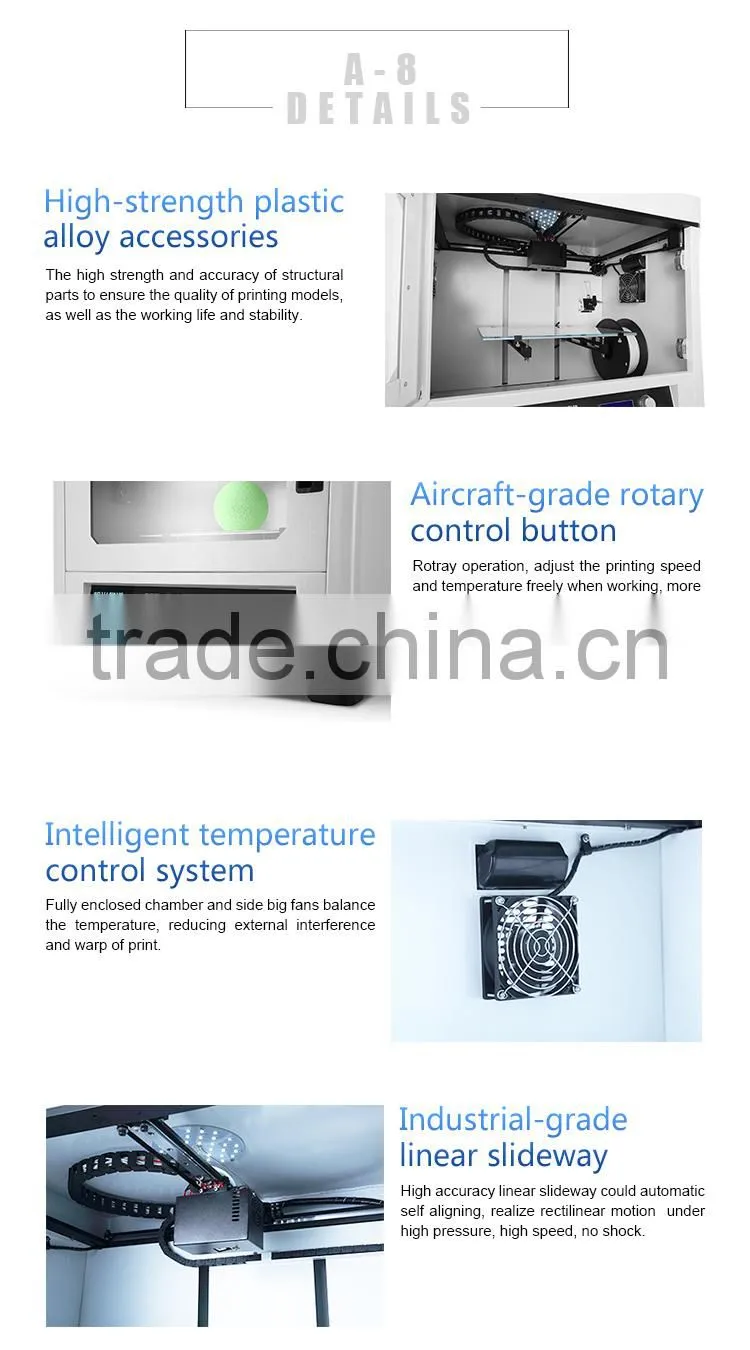 2015 updated metal frame imprimante 3d printer complete build 3d printing machine rapid prototype