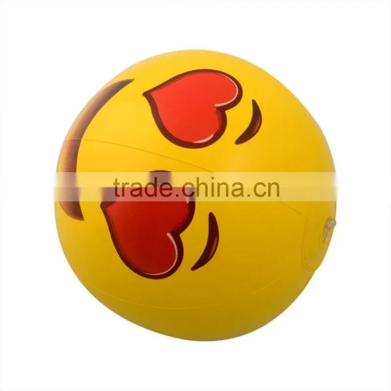 Giant Love Face Emoji Inflatable Beach Ball