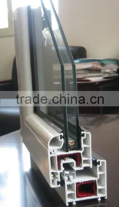 casement window, wooden color pvc window