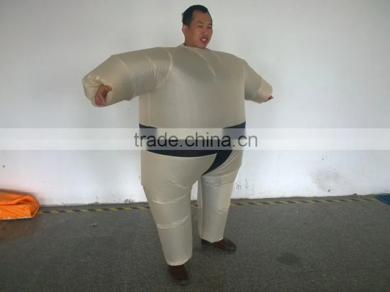 DJ-CO-124 NWE INFLATABLE BLACK SUMO SUIT FAT COSTUME AIRBLOWN EASY LIGHTWIEGHT OUTFIT