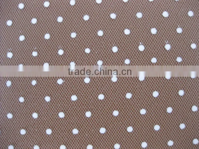 Flocking Organza Fabric for Holiday Decorations and Curtains