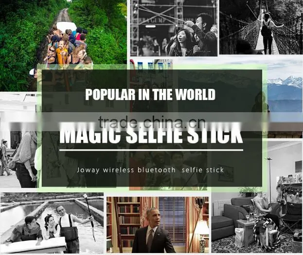 2015 wireless intelligent selfie stick with bluetooth remote shutter