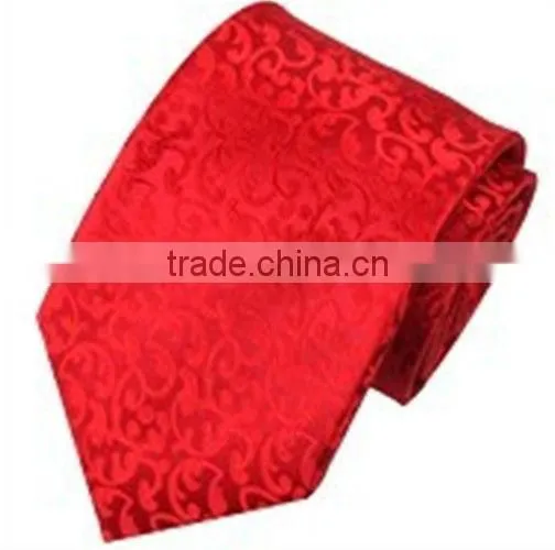 red polyester men necktie or cravat.cravatte or business men tie