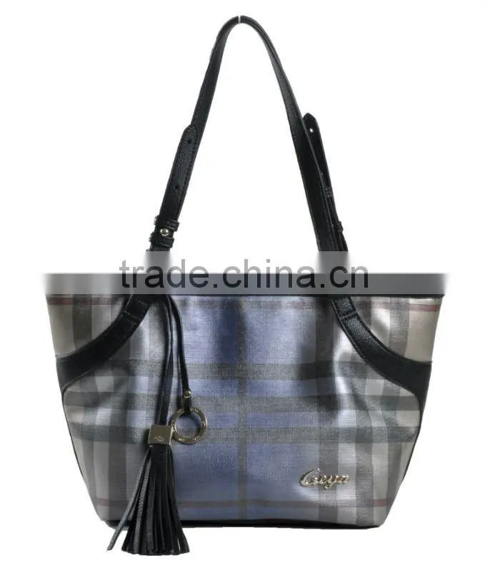 Summer hot! Plaid printed PU with Belt lock Tote fashion ladies handbags 2012