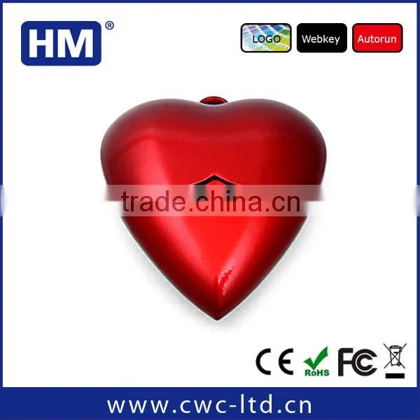 wholesale promotion gift heart shape usb pen drive