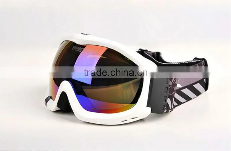 Winter Sports Fashional White Frame Snow Goggles For Adults